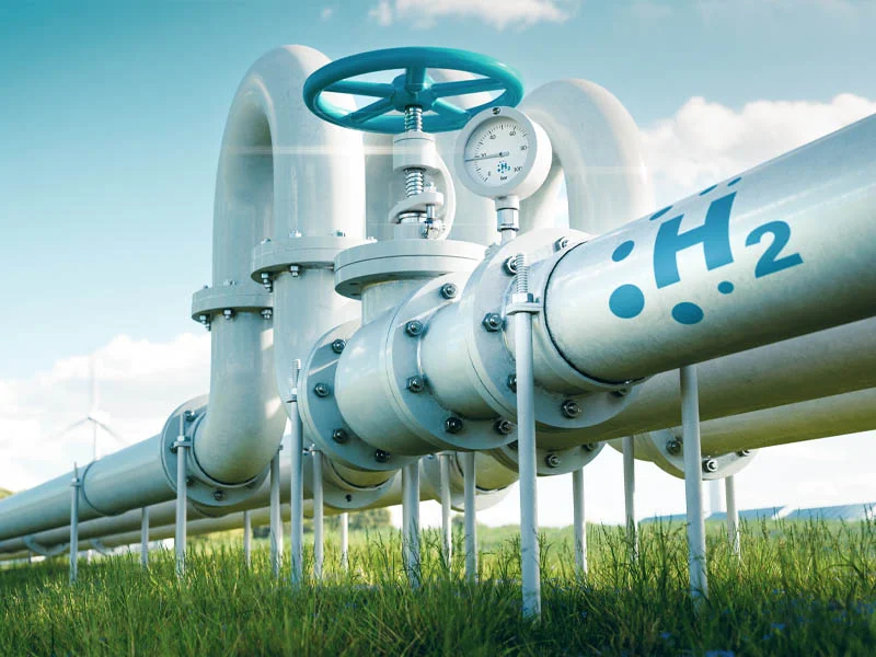 Hydrogen Pipeline with Grass
