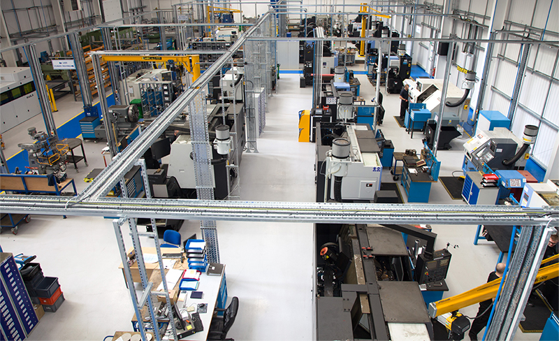 Cook Compression Ellesmere Port, UK, manufacturing floor